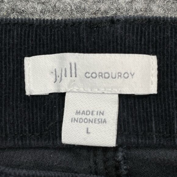 J Jill Corduroy Pants Womens Size Large Black Stretch Slim Leg Pull On 5 Pocket - Picture 4 of 8